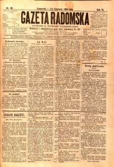 Gazeta Radomska, 1889, R. 6, nr 48