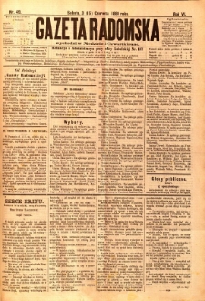 Gazeta Radomska, 1889, R. 6, nr 49