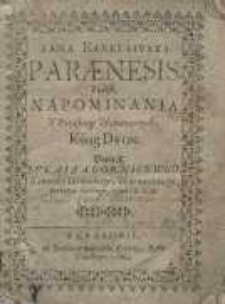 Paraensis to jest Napominania i przestrogi nowowiernych ksiąg dwoje