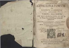 Apparatus concionatorum seu locorum communium ad conciones. T.2