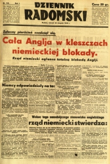 Dziennik Radomski, 1940, R. 1, nr 144