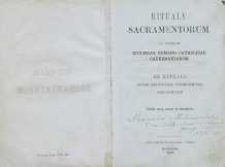 Rituale sacramentorum ac aliarum Ecclesiae Romano-Catholicae caeremoniarum : ex rituali Synodi Petricoviensis depromptur. Ed. Nova, aucta et emendate