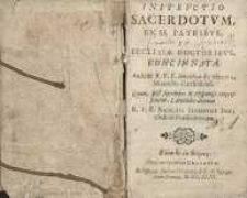Instructio sacerdotum ex SS. Patribus et Ecclesiae Doctoribus concinnata … Quod post septimam in Hispaniis impressionem latinitate donavit Nicolaus Janssenius