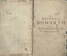 [In ecclesiasticum commentarius]