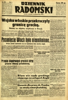 Dziennik Radomski, 1940, R. 1, nr 206