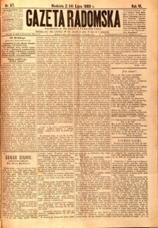 Gazeta Radomska, 1889, R. 6, nr 57