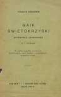 Gaik świętokrzyski : widowisko obrzędowe w 1 odsłonie