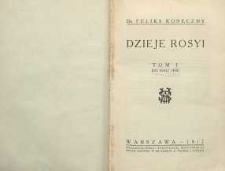 Dzieje Rosyi T. 1, (Do roku 1449)