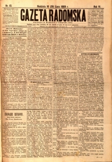 Gazeta Radomska, 1889, R. 6, nr 61