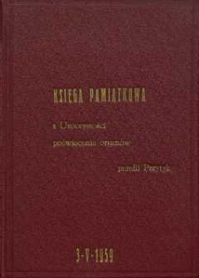 Księga Pamiątkowa z uroczystości poświęcenia organów parafii Przytyk