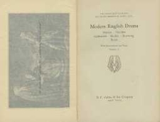 Modern english drama : Drygen : Sheridan : Goldsmith : Shelley : Browning : Byron