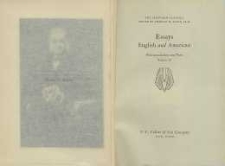 Essays : English and American : with introductions and notes