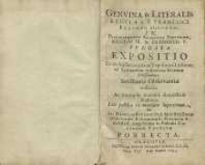 Genuina [et] literalis regulae S. Francisci Fratrum Minorum […]