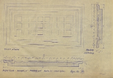 Projekt ławek : szczeg&oacute;ł &bdquo;a&rdquo; przekr&oacute;j podłużny: (rysunek techniczny)