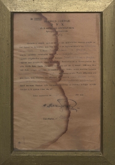 Universis et singulis, quorum interest aut quomodolibet interesse poterit, notum facimusac declaramus, quia Nos, constito, per legitimas probationes administratiorum parochialis Ecclesiae [… ] S. Crucis in Przytyk, summis capitalibus vicissitudine temporum dissipates ac deperditis omnibus […]