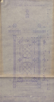 Projekt tabernakulum w Przytyku : Tron – widok z przodu