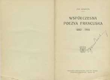 Współczesna poezya francuska : 1880-1914