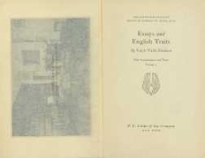 Essays and English traits