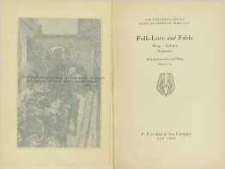 Folk-lore and fable : Aesop, Grimm (Jacob), Grimm (Wilhelm), Andrersen (Hans Christian)