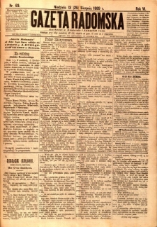 Gazeta Radomska, 1889, R. 6, nr 69
