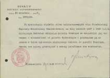 [Dekret biskupa Jana Kantego Lorka oddzielający kolonię Grzmiąca od parafii Wyśmierzyce i przyłączający ją do parafii Kostrzyn]