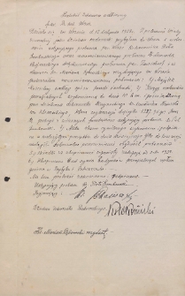 Protokół zdawczo odbiorczy parafii Rzymsko Katolickiej Wrzos