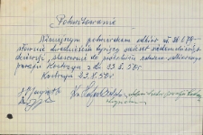 Protokuł zdawczo-odbiorczy parafi Kostrzyn z dn. 23 sierpnia 1950 r.