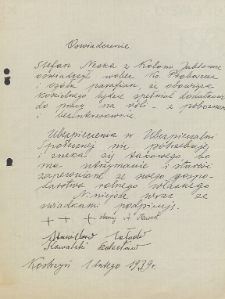 Oświadczenie [Inc.:] Stefan Neska z Kolonii Jabłonne oświadczył […]