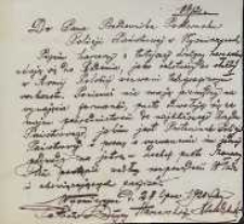 Do Pana Przodownika Posterunku Policji Państwowej w Wyśmierzycach [Inc.:] Pięciu harcerzy z tutejszej drużyny harcerskiej udają się do Radomia, jako ochotnicy do służby w Armij Polskiej […]