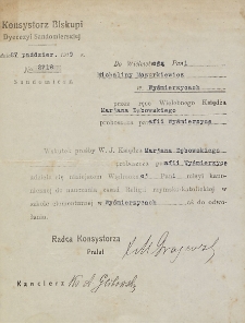 Do Wielmożnej Pani Michaliny Mazurkiewicz w Wyśmierzycach