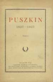 Puszkin : 1837-1937, T. 1