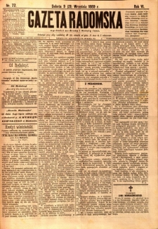 Gazeta Radomska, 1889, R. 6, nr 77