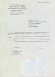 Niniejszym przekazuję 3 / słownie : trzy / opracowane karty ewidencji zabytk&oacute;w ruchomych [&hellip;]