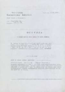 Decyzja w sprawie wpisania dobra kultury do rejestru zabytków