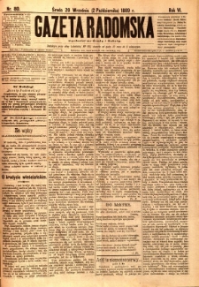 Gazeta Radomska, 1889, R. 6, nr 80