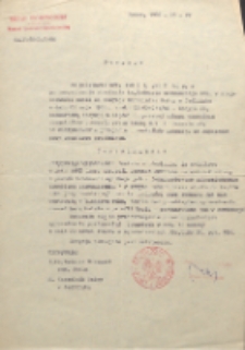 Decyzja [Pozwolenie na kontynuowanie przejścia uczestników procesji do kapliczki przy cmentarzu grzebalnym]