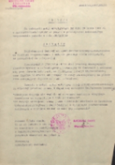 Decyzja […] Zezwalam Ks. Tadeuszowi Morawskiemu–Administratorowi Rzym.-Kat. Parafii we Wsoli, na zorganizowanie i odbycie procesji w dniu 1985.06.06 […]