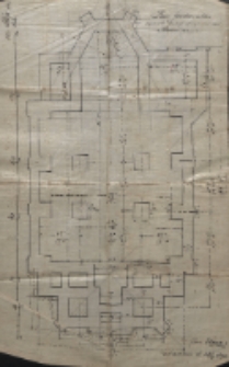 Plan fundamentów kościoła parafialnego we wsi Rożniszewie