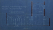 Przecięcie podłużne nawy bocznej transeptu i bocznej apsydy