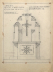 Projekt konfesjonału dla kościoła we Wsoli. Alternatywa 2