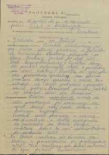 Protokół Nr _ kontroli sanitarnej sporządzony dnia 11 wrzesień 1987 r. przez St. Stępniewską przedst. P.T.I.S. w Białobrzegach