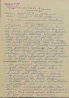 Protokół Nr _ kontroli sanitarnej sporządzony dnia 11 wrzesień 1987 r. przez St. Stępniewską przedst. P.T.I.S. w Białobrzegach