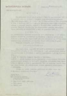 Decyzja [Zezwolenie na przeznaczenie gruntów rolnych na cele nierolnicze - pod powiększenie cmentarza grzebalnego w Jedlińsku]