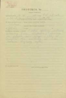 Protokół Nr _ kontroli sanitarnej sporządzony dnia 19.08.1980 przez PISE w B-ach po. inst. sek. komun. Stanisławę Stępniewską