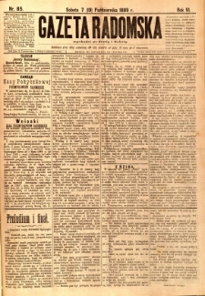 Gazeta Radomska, 1889, R. 6, nr 85