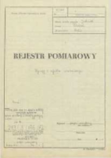 Rejestr pomiarowy. Wyciąg z rejestru scaleniowego