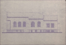 [Kaplica w Jedlińsku] Projekt elewacji bocznej