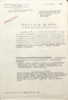 Decyzja Nr 153/70 &bdquo;B&rdquo; o prowadzeniu prac konserwatorskich