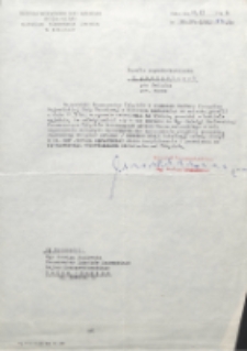 Wojew&oacute;dzki Konserwator Zabytk&oacute;w w Wydziale Kultury Prezydium Wojew&oacute;dzkiej Rady Narodowej w Kielcach nawiązując do wniosku parafii z dnia 11. X br. w sprawie zezwolenia na wymianę posadzki w kościele wyjaśnia [&hellip;]