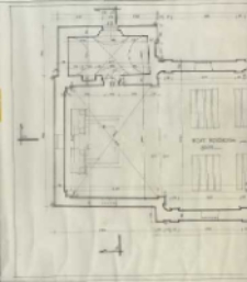 Kościół rzym.-kat. w Jankowicach woj. radomskie. Przekrój poziomy na wys. 200 cm od poziomu posadzki